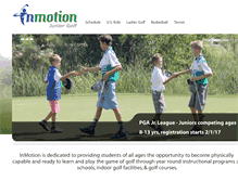 Tablet Screenshot of inmotionjuniorgolf.com